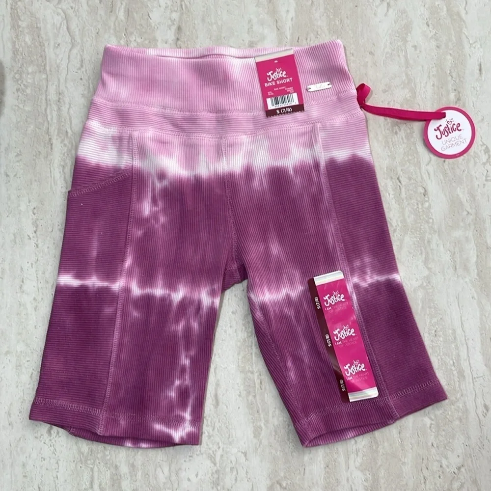 NWT Justice 2 Pairs Of Bike Shorts *S(7/8)